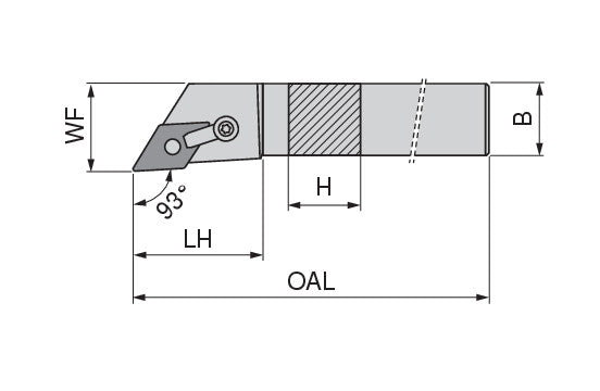 Ceratizit MDJNR 20-4D MaxiLock-M 93° Toolholder With Top Clamping 7852602044 (0711552)