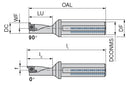 Ceratizit PMC 20L-2.25D EcoCut Drilling, Turning And Grooving Tool ProfileMaster 2,25xD 70821120 (0717051)