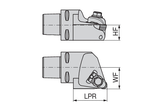 Ceratizit PSC50-DRGNL 35075 12-C204 CoreLine 90° Tool Holder With Sold Carbide Claw C-Clamp 7409125100 (0715587)
