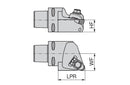 Ceratizit PSC50-DRGNL 35075 12-C204 CoreLine 90° Tool Holder With Sold Carbide Claw C-Clamp 7409125100 (0715587)