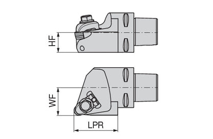 Ceratizit PSC50-DRGNR 35075 12-C204 CoreLine 90° Tool Holder With Sold Carbide Claw C-Clamp 7409125101 (0715588)