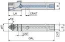 Ceratizit SCDCL 1414 M09 DC MaxiLock-S - 45° - Tool Holder With Screw Clamping 7076701401 (0722147)