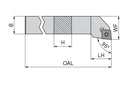 Ceratizit SCLCL 1010 E06 MaxiLock-S - 95° - Toolholder With Screw Clamping 70653010 (0710492)