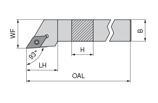 Ceratizit SDJCR 10-2 MaxiLock-S 93° Toolholder With Screw Clamping 7855401002 (0711836)