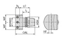 Ceratizit HSK-T63-SHN90-2525 Square Shank Adapter 90° 74575525 (0714929)