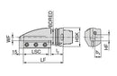 Ceratizit HSK-T100-SHL00-3232 Square Shank Adapter 0° 74571725 (0714909)