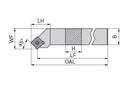 Ceratizit SSSCR 2020 K09 MaxiLock-S - 45° - Toolholder With Screw Clamping 70660020 (0710531)