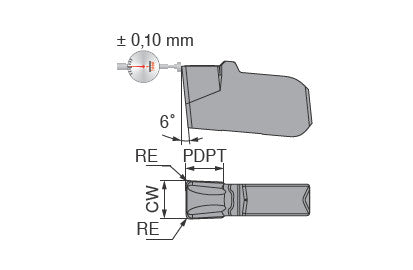 Ceratizit SX E4.00N0.25-M7 CTP1340 CoreLine Carbide Grooving Insert 7034762400 (0726046)