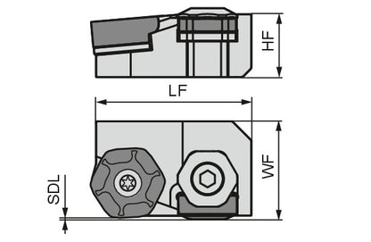 Ceratizit TCAS12-HN22YN27 MaxiTurn Tandem Cartridge TCAS..-HN../YN.. 7461103600 (0725195)