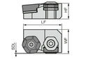 Ceratizit TCAS12-HN28YN20 MaxiTurn Tandem Cartridge TCAS..-HN../YN.. 7461103400 (0725194)