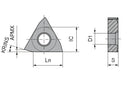 Ceratizit TNGT 220815S42-F46 CTCP615 MaxiTurn Carbide Bar Peeling indexable Insert 7403472100 (0716686)
