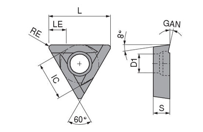 Ceratizit TOHX 090204EL-G12 P25M CoreLine HM indexable Insert 6260341802 (0661073)