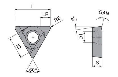 Ceratizit TOHX 140305ER-G06 P25M CoreLine HM indexable Insert 6260246202 (0661213)