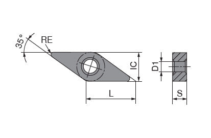 Ceratizit VNMG 160404EN-F50 CTCP115-P CoreLine Carbide Turning indexable Insert 7615631601 (0725616)