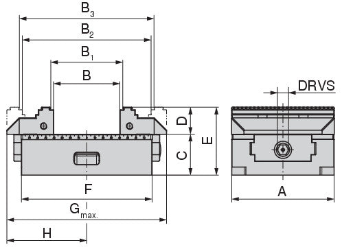 CERATIZIT MODIFIED ZSG-4.1.125.160.MBG CENTRIC VICE - NO JAWS CNZ.125.007.01C2.0 (0712601)