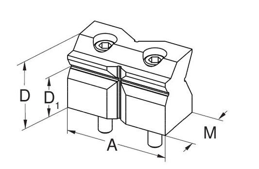 Ceratizit ZSG4.80.PRB-B.80.52.38,5.10-60 CoreLine Prism jaw, Movable 8087831800 (0650367) [SKU:8087831800]