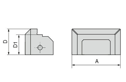 Ceratizit ZSGMINI.S-WB.GL.VSB.45.5 Quick Change jaw, VS, Smooth Mm 8091230700 (0650319)