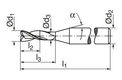 Ceratizit H.SC.1,8.30°.Z2.HA.L2,7/20 TI2000 CoreLine - Micro-end Milling Cutter - BlueLine 52346418 (0649737)