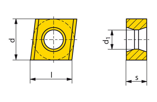 Ceratizit CNHT 1205 CTPP235 CoreLine - Carbide Milling indexable Insert - 51098102 (0717312)