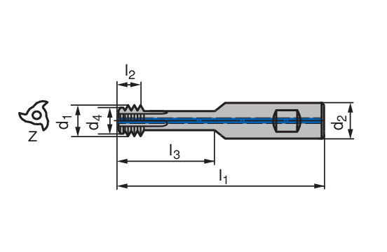 CERATIZIT H.M8-M10X1,25.HB.10.5,0.19,0.IK TIALN SOLID CARBIDE THREAD MILLING CUTTER 5084008000 (0650798)