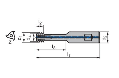 CERATIZIT H.M10-M12X1,5.HB.10.6,0.25,0.IK TIALN SOLID CARBIDE THREAD MILLING CUTTER 5084010000 (0650800)
