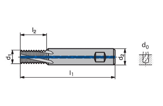Ceratizit SGF.M16X1.5.HB.12.34.0.IR/IL.IK TI500 MonoThread - Thread Milling Cutter 54802160 (0650641)