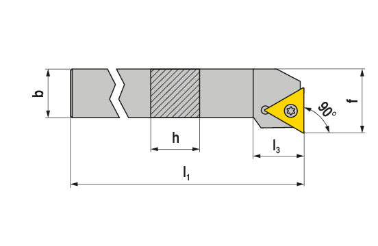 Ceratizit STFCL 10-3 MaxiLock-S 90° Toolholder With Screw Clamping 7856301003 (0711668)